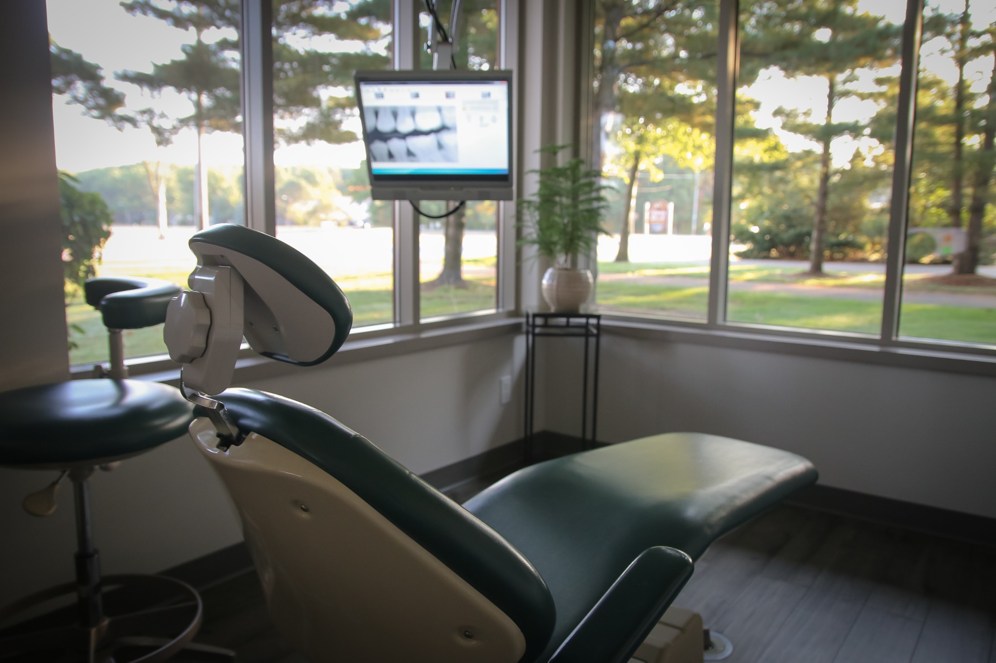 A bright treatment room at Ottawa Beach Dental